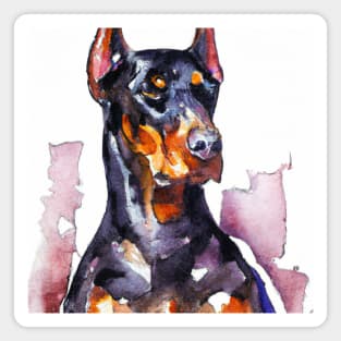 Doberman Pinscher Watercolor - Gift For Dog Lovers Magnet